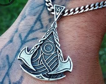 Assassins Creed Valhalla symbol Pendant - Necklace 3d model  3D print model_2