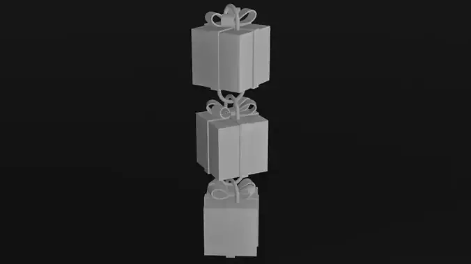 Christmas gift earring 3D print model