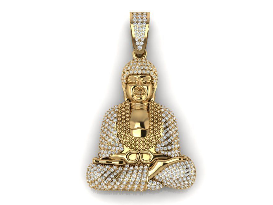 Buddha pendant 3D print model_2