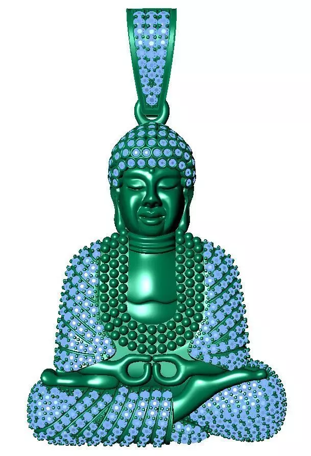 Buddha pendant 3D print model_0