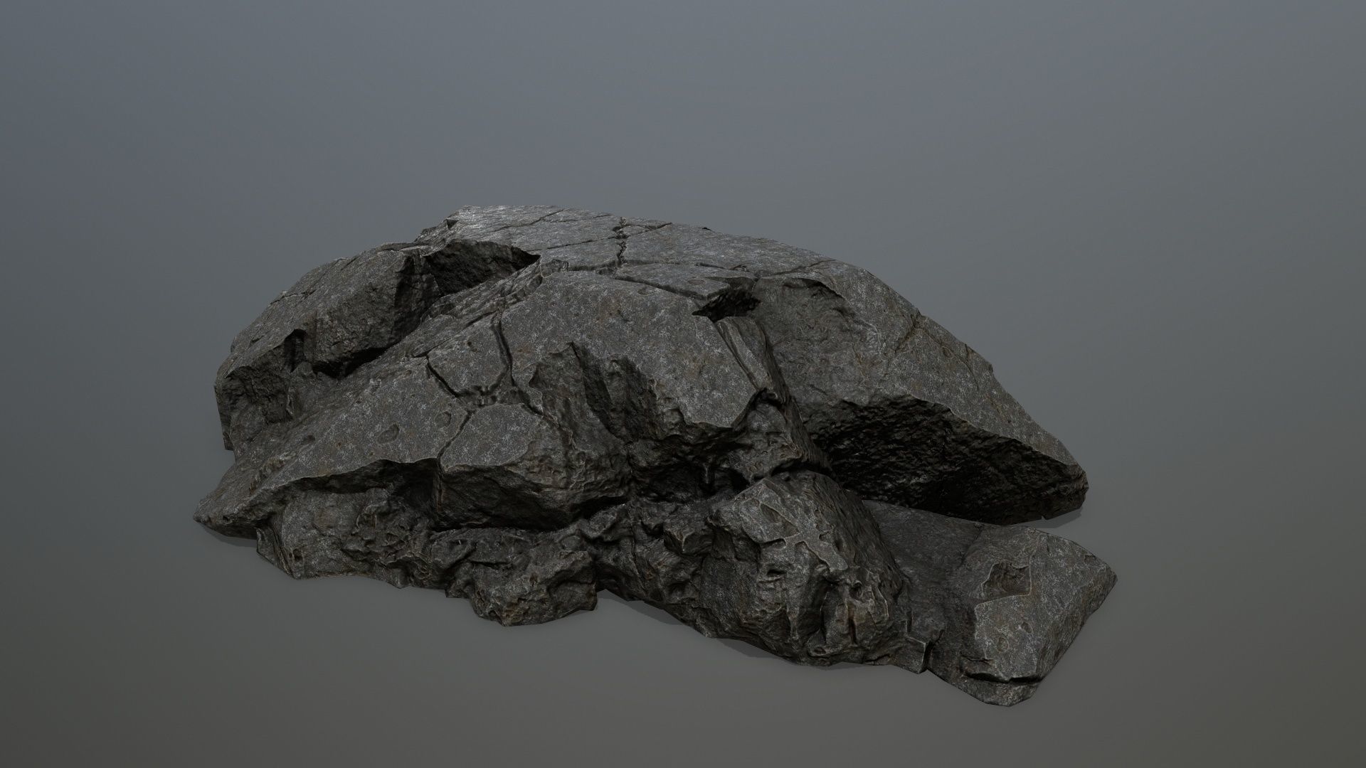 rock set Low-poly 3D model_8