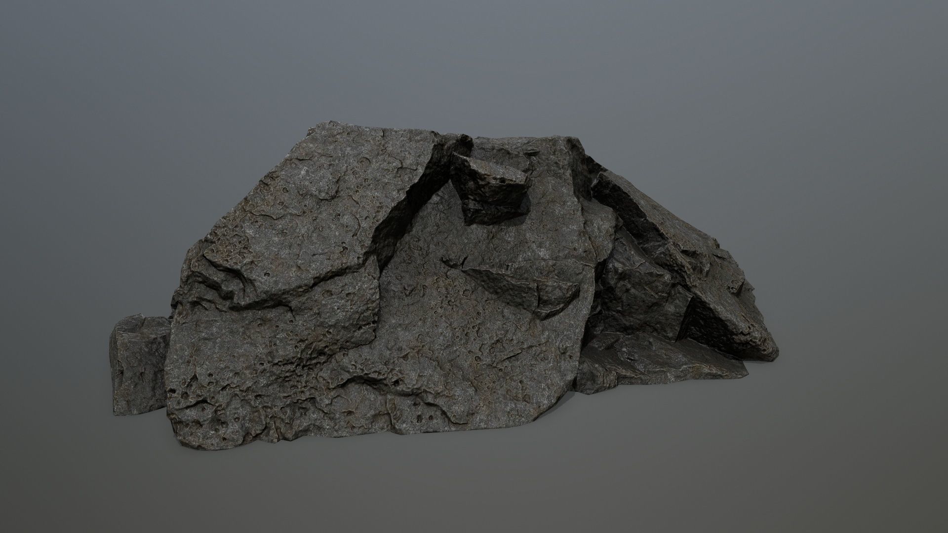 rock set Low-poly 3D model_5