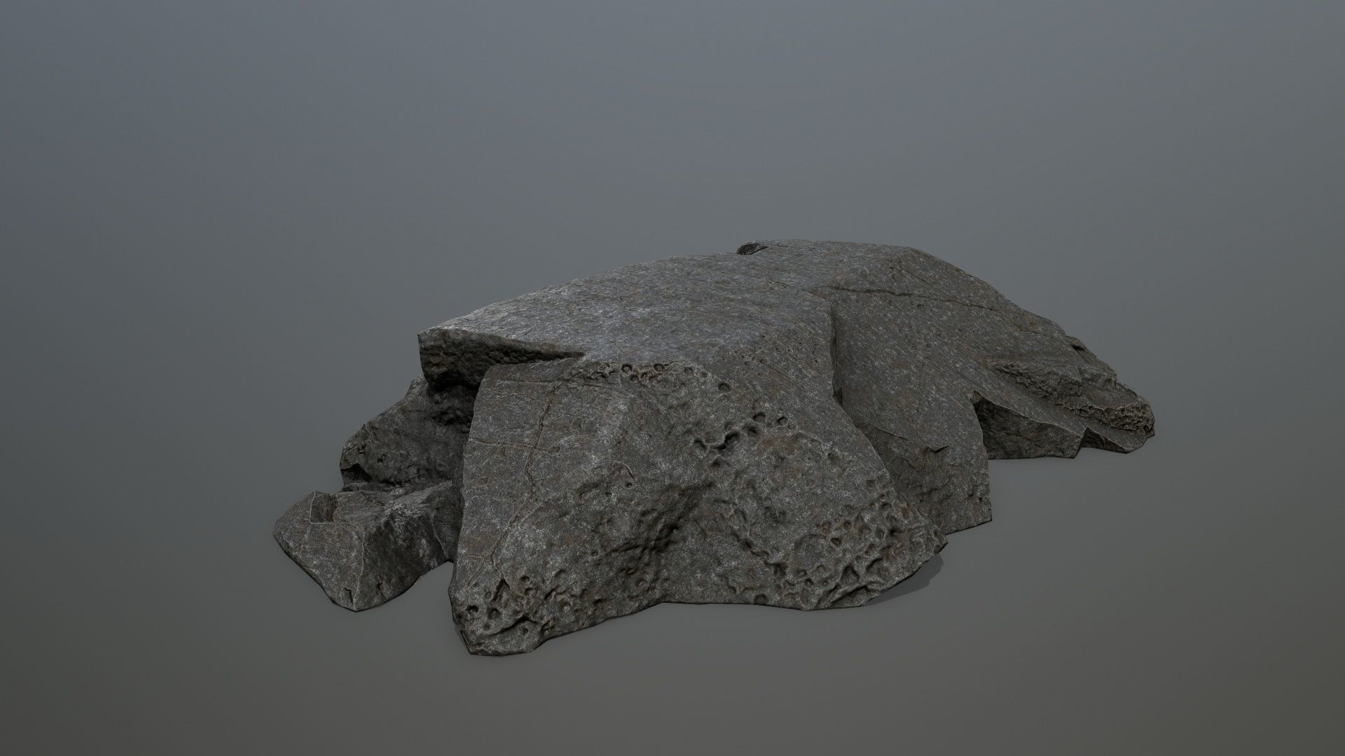 rock set Low-poly 3D model_9