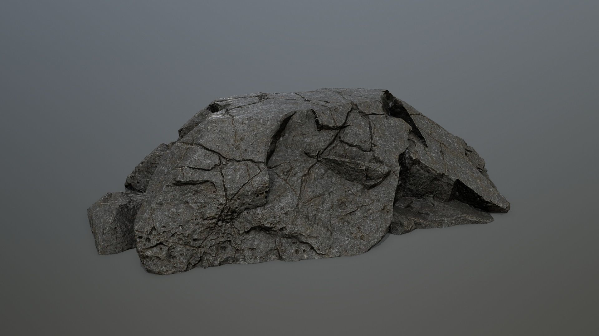 rock set Low-poly 3D model_7