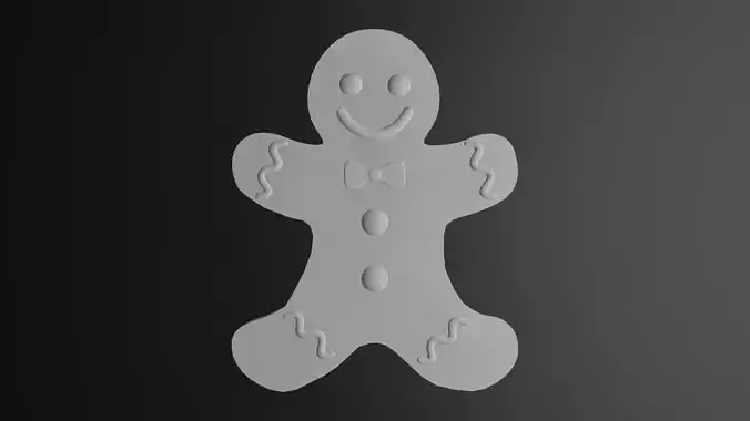 Gingerbread man pendant 3D print model