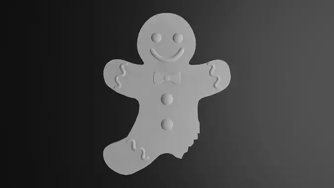 Gingerbread man pendant crunched 3D print model