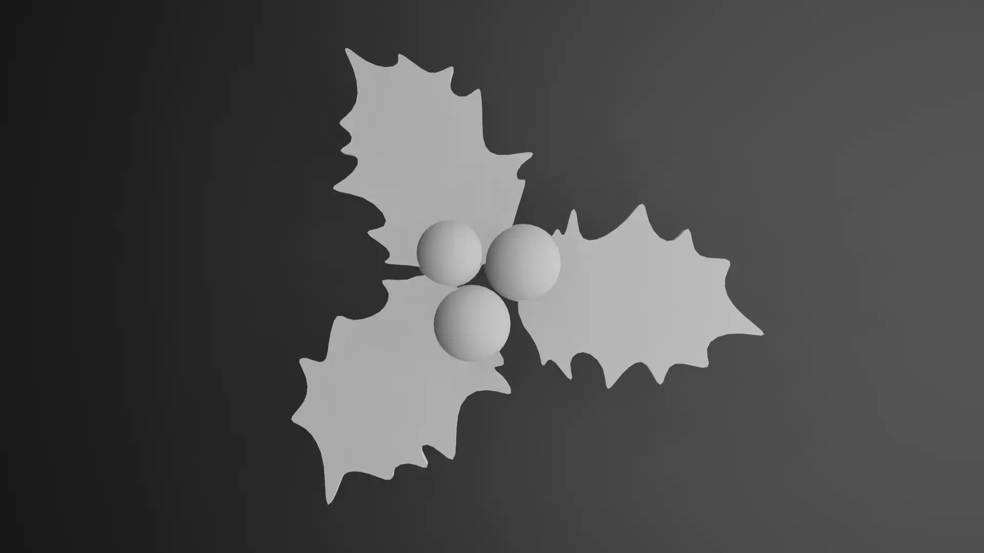 Holly earring 3D print model