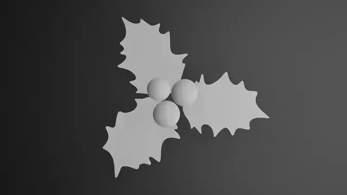Holly earring 3D print model