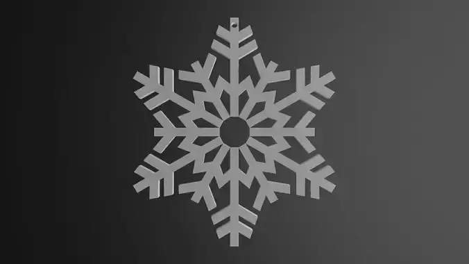 Snowflake earring 3D print model
