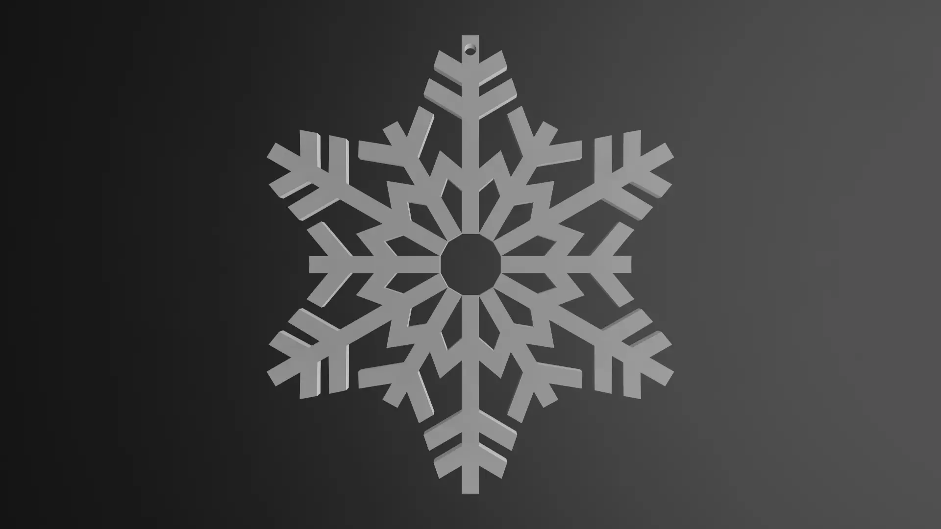 Snowflake earring 3D print model
