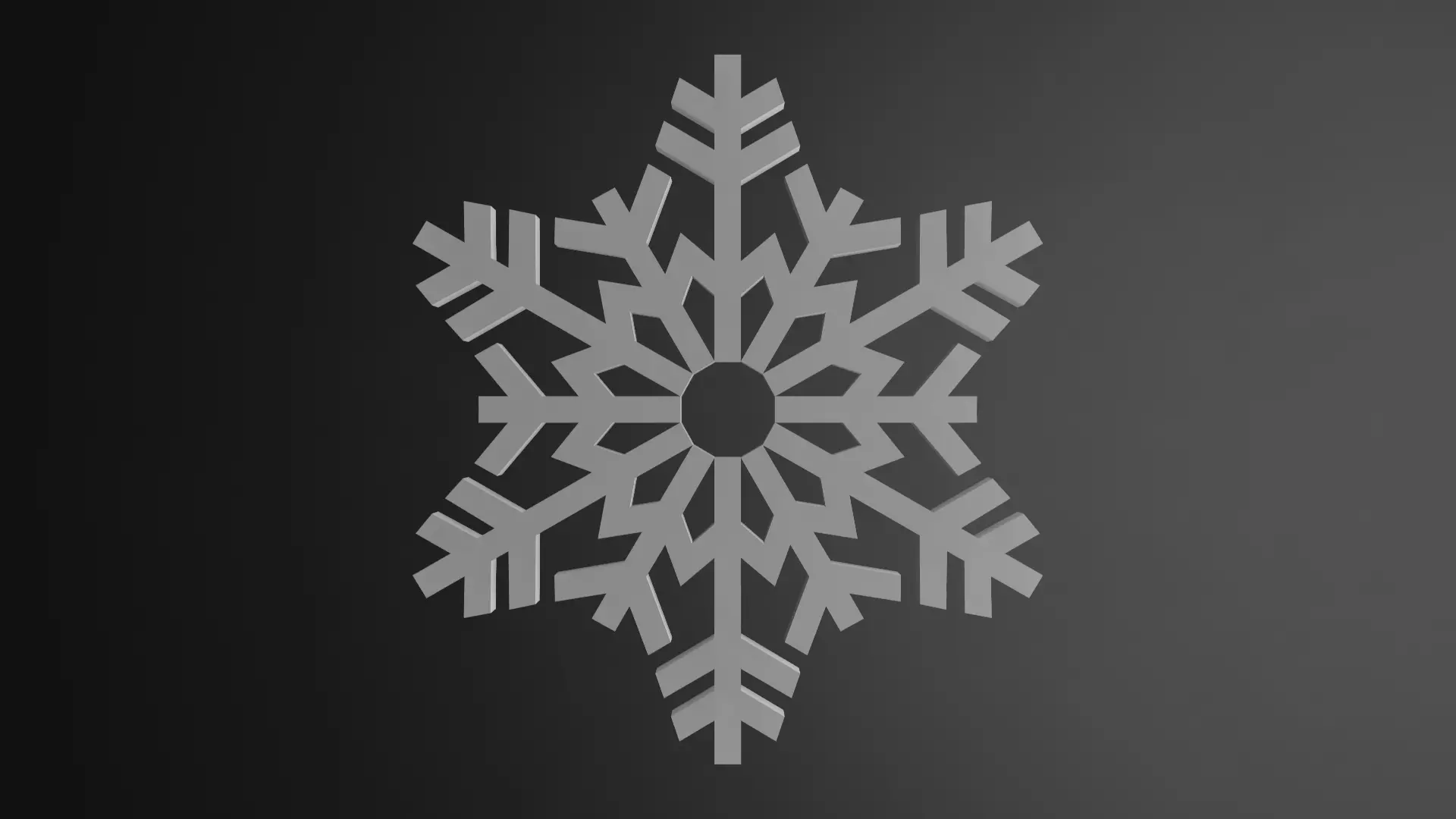 Snowflake pendant 3D print model