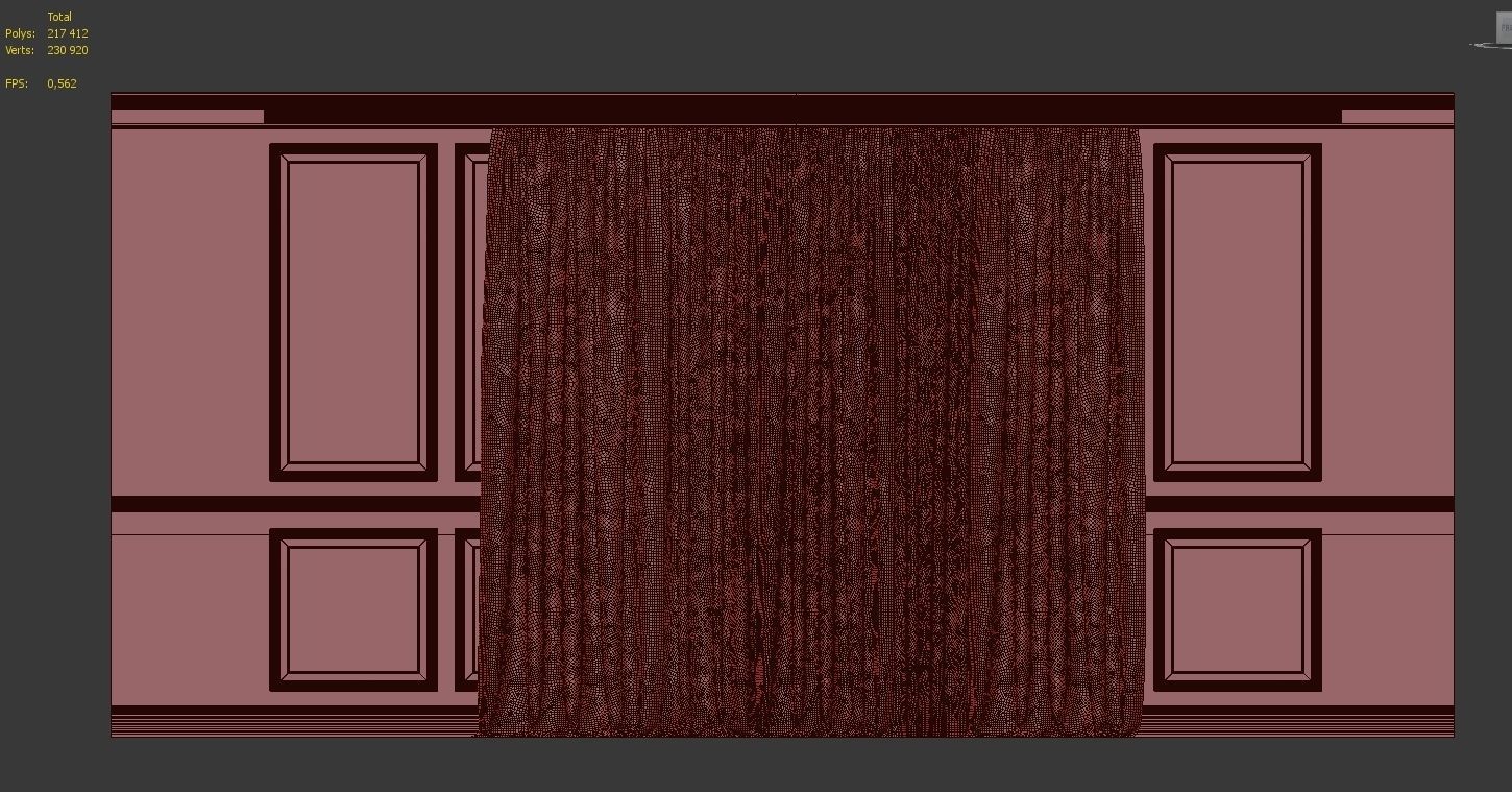 Curtain Set 203 3D model_4