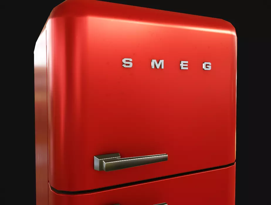 Fridge SMEG Low-poly 3D model
