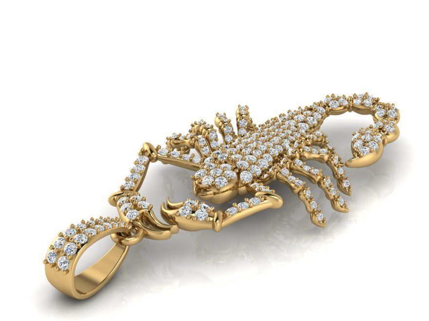 Scorpion pendant 3D print model_2