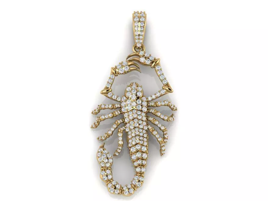 Scorpion pendant 3D print model_0