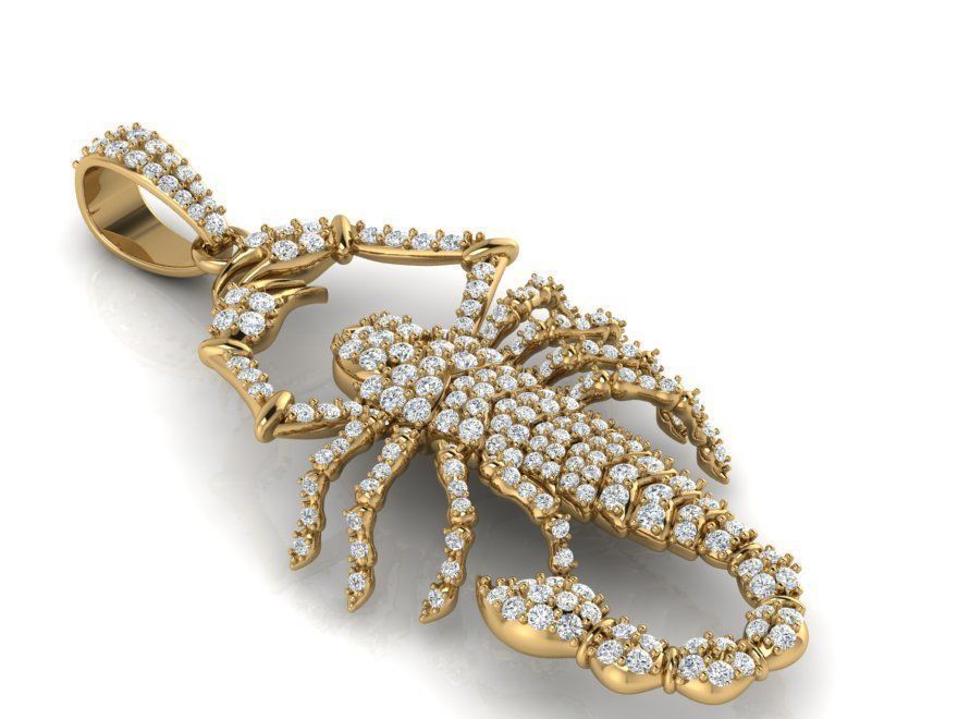 Scorpion pendant 3D print model_1