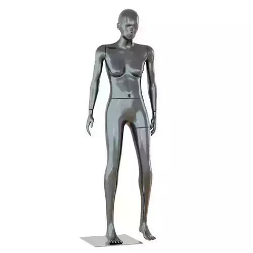 Black Standing Female Mannequin 3D model