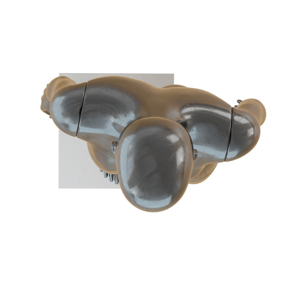 Black Standing Female Mannequin 3D model_4