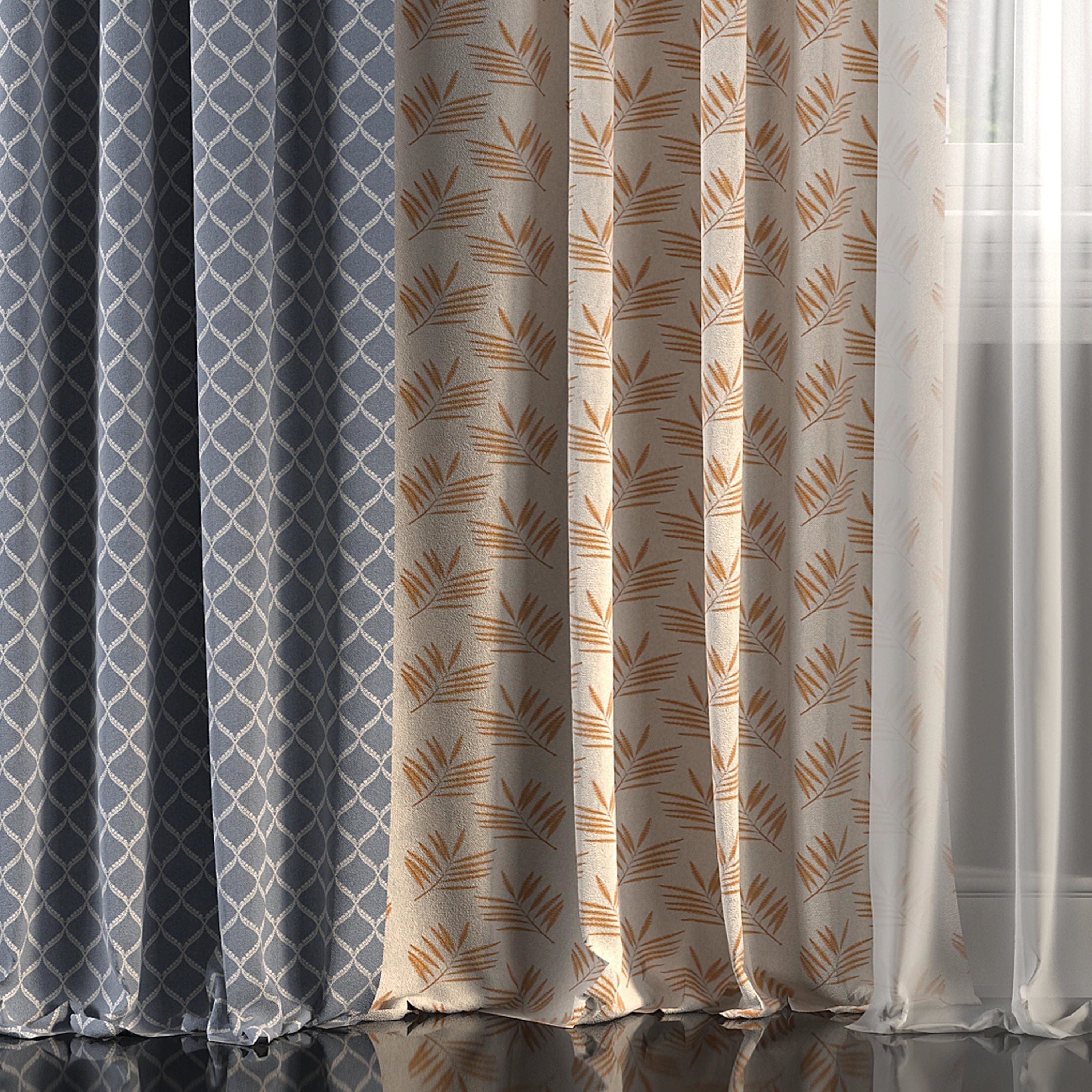 Curtain Set 206 3D model_2