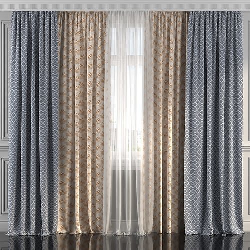 Curtain Set 206 3D model