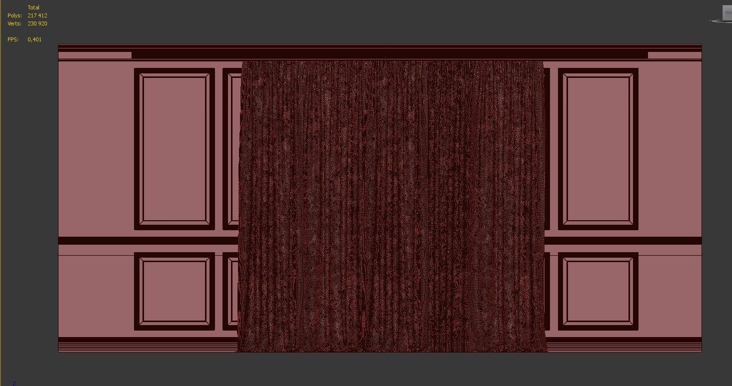 Curtain Set 206 3D model_4