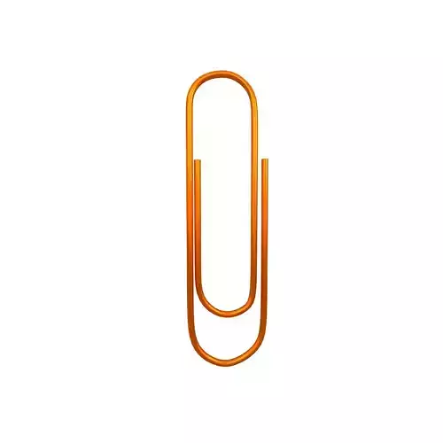 Paperclip v1 005 Low-poly 3D model
