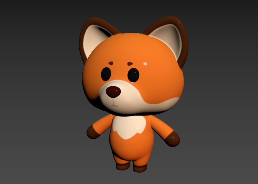 Character020 Fox 3D model_9