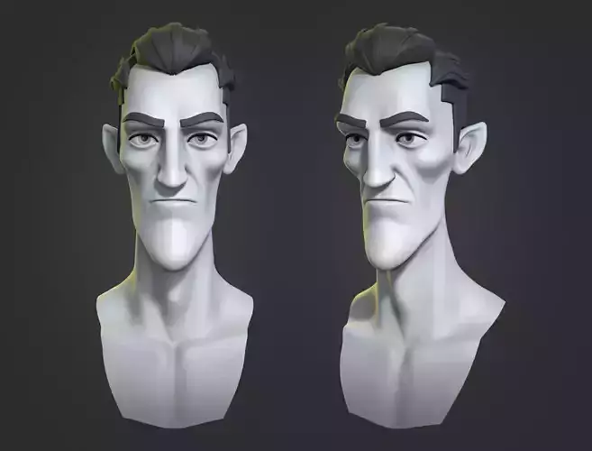 Cartoon Dracula base mesh 3D model