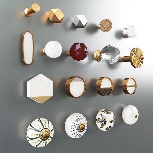 Zara Home Cabinet Door Knobs Set 3D model