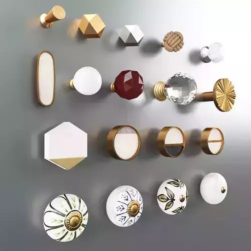 Zara Home Cabinet Door Knobs Set 3D model