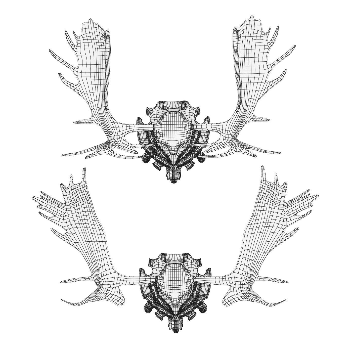 Elk antlers 3D model_4