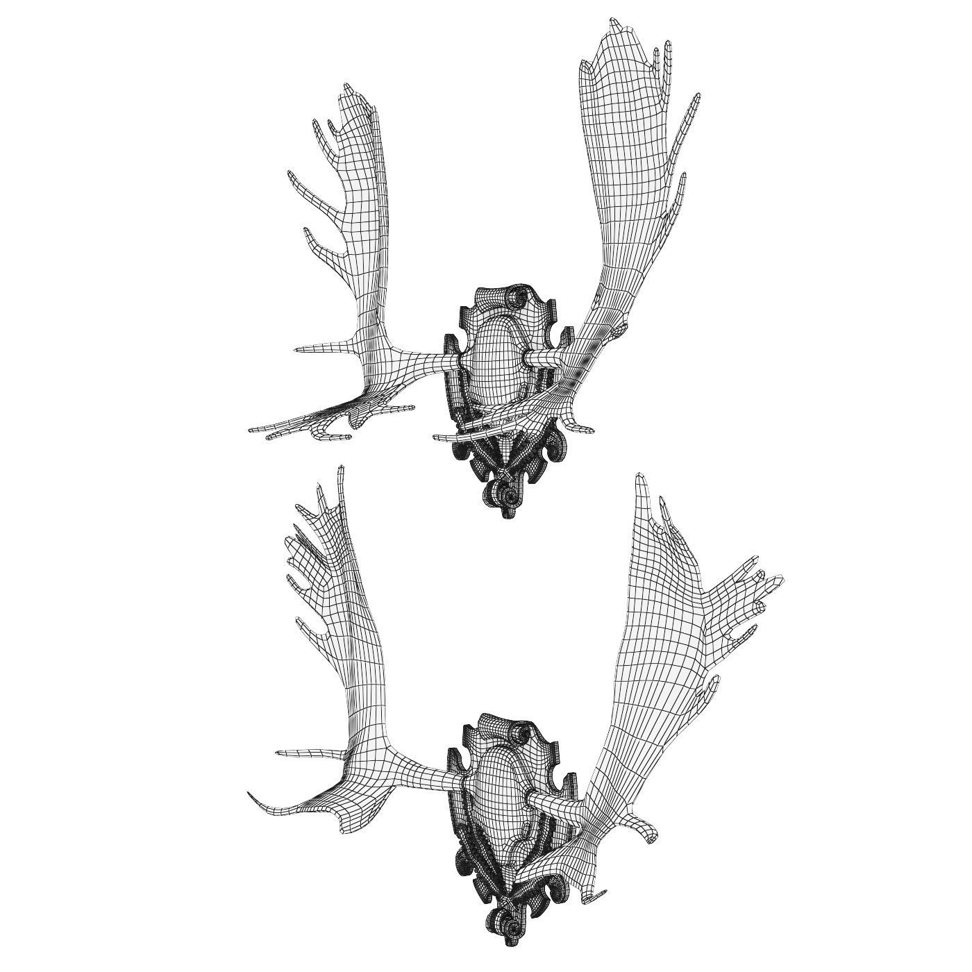 Elk antlers 3D model_3