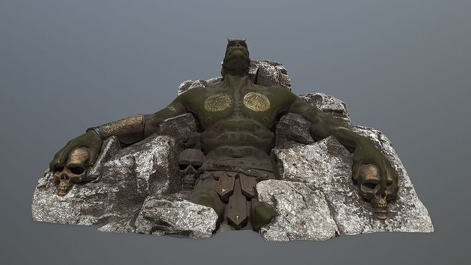 stone Worrior Low-poly 3D model