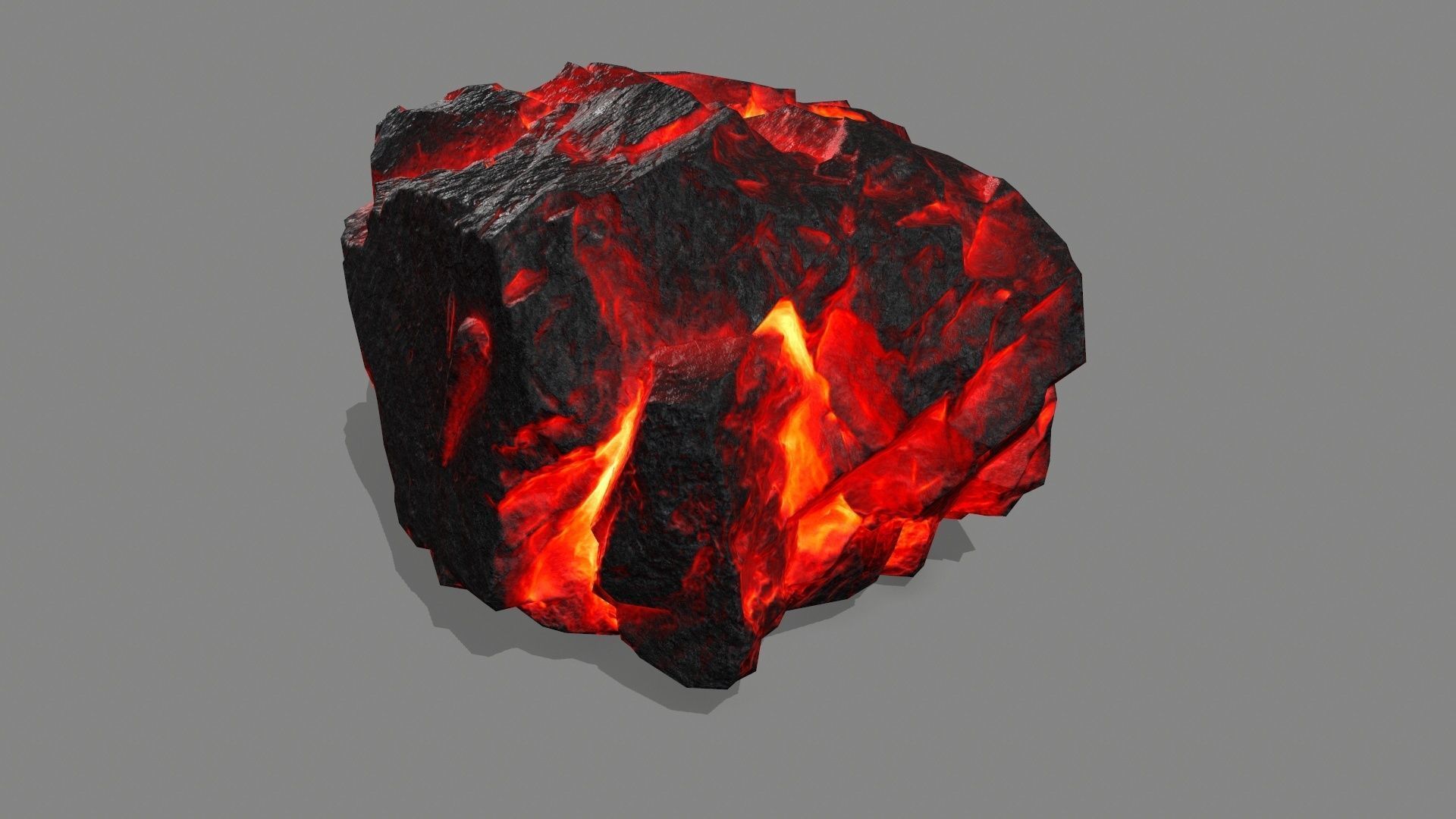 lava rock set Low-poly 3D model_14