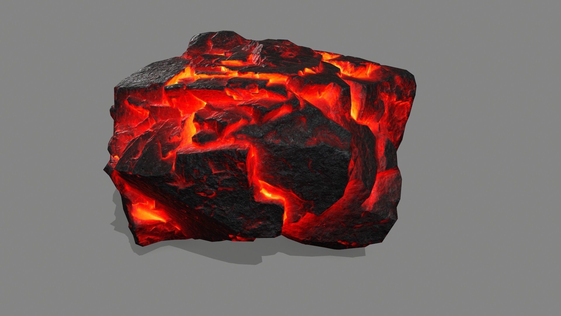 lava rock set Low-poly 3D model_15