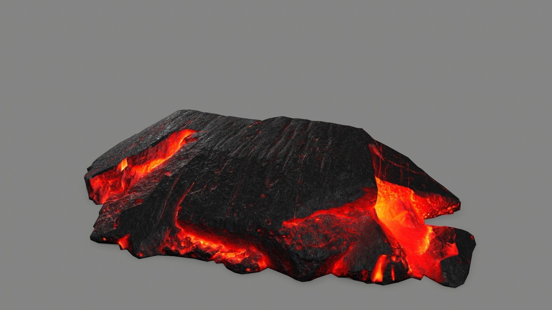 lava rock set Low-poly 3D model_11