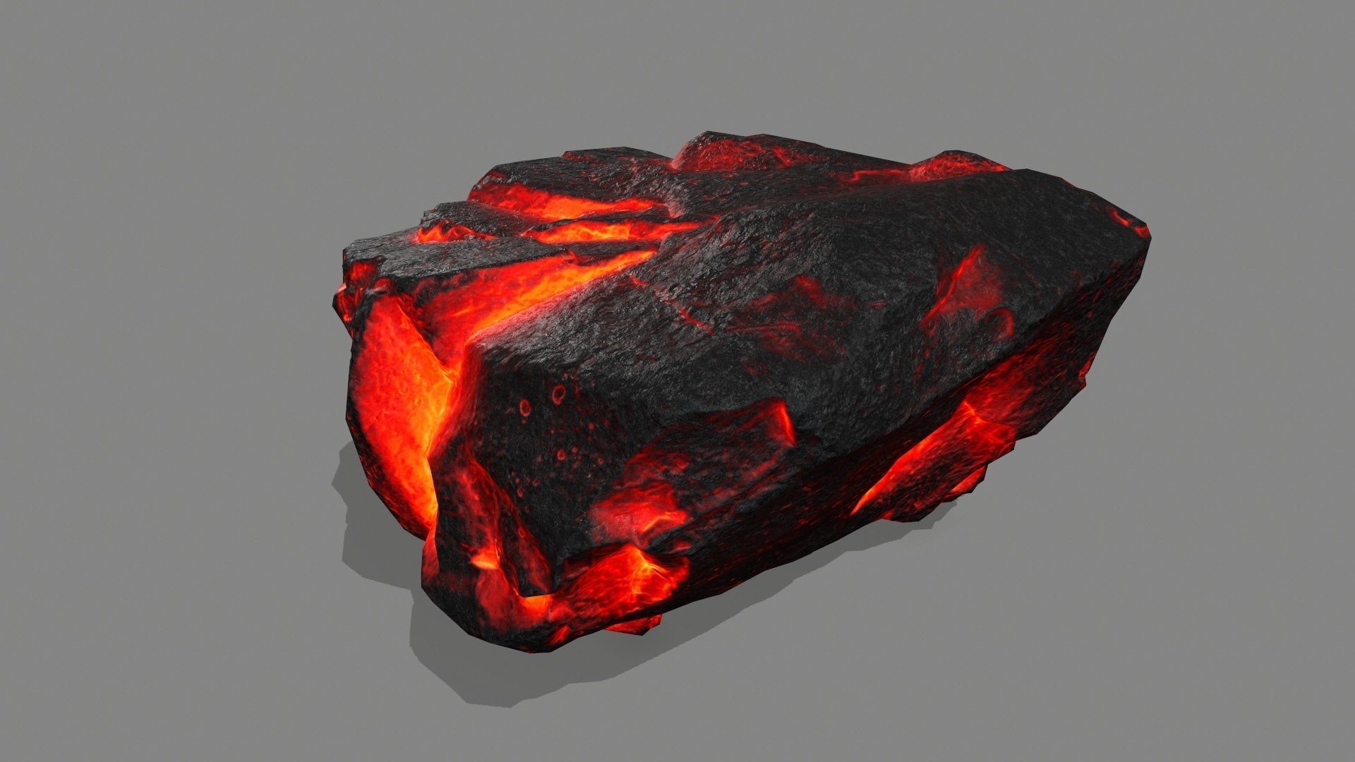 lava rock set Low-poly 3D model_13