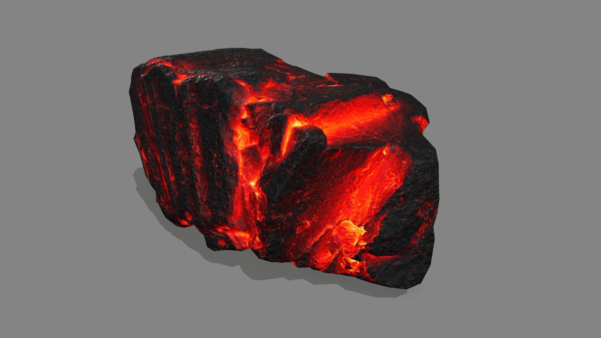 lava rock set Low-poly 3D model_12