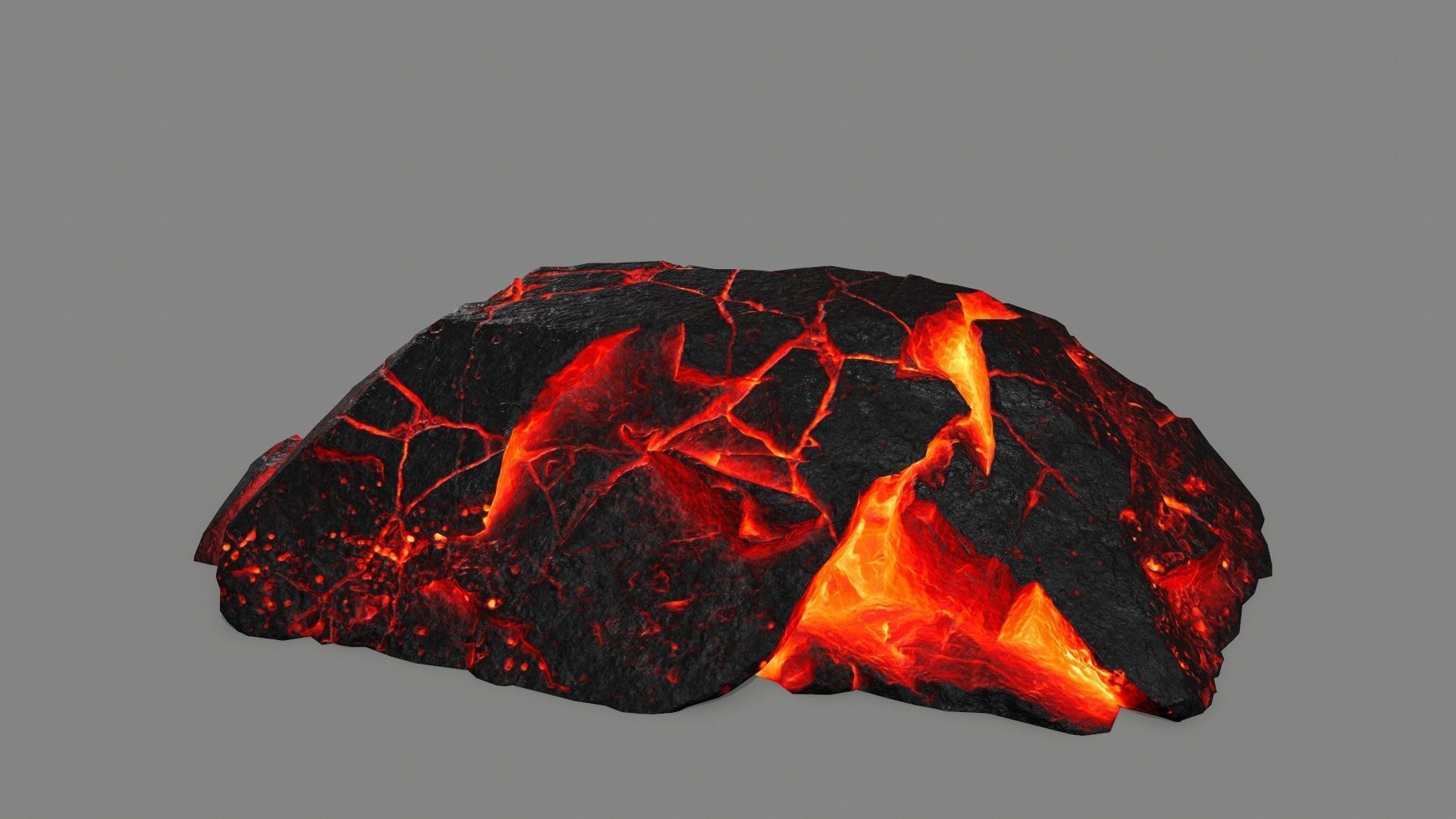 lava rock set Low-poly 3D model_8