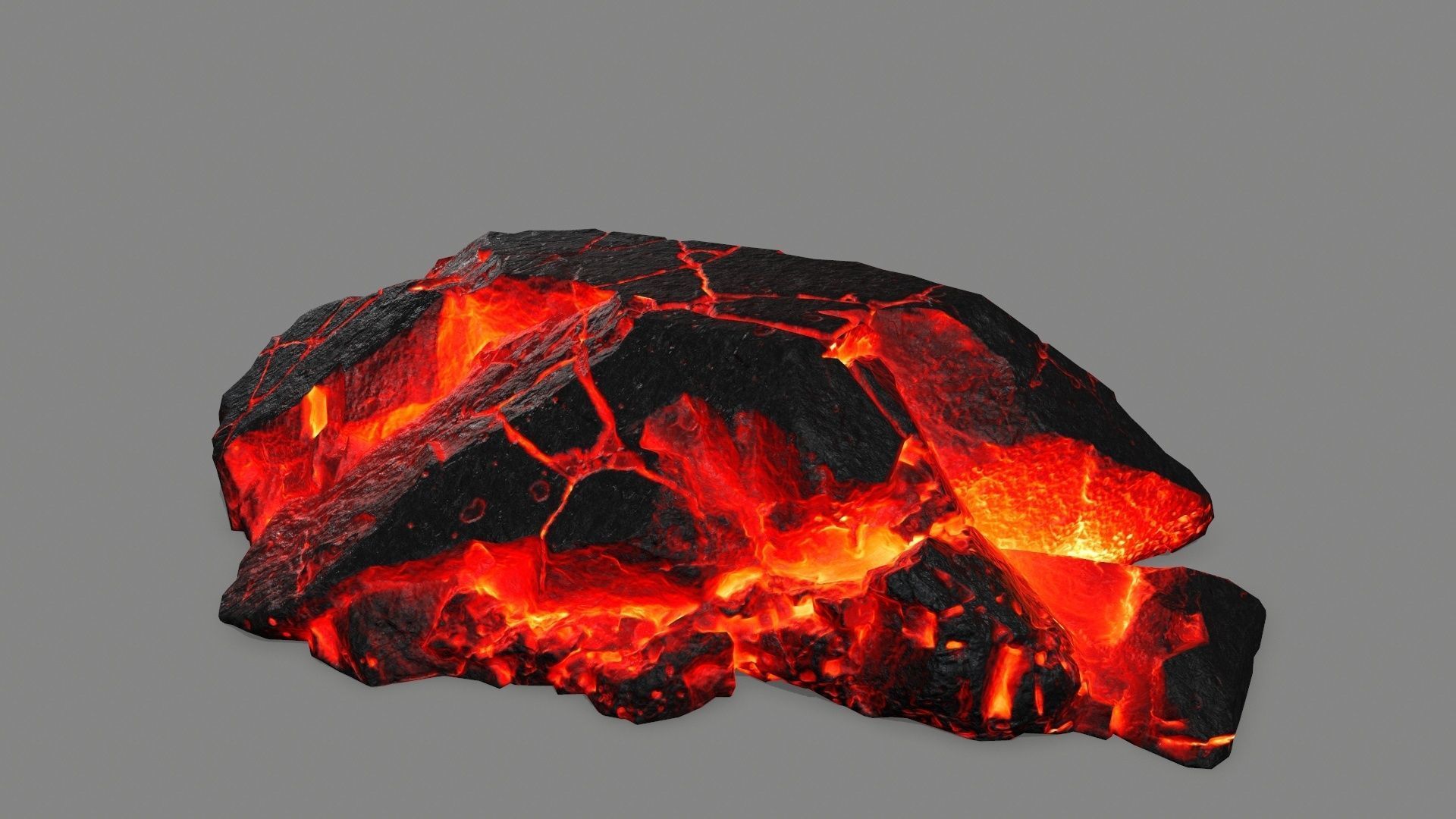 lava rock set Low-poly 3D model_9