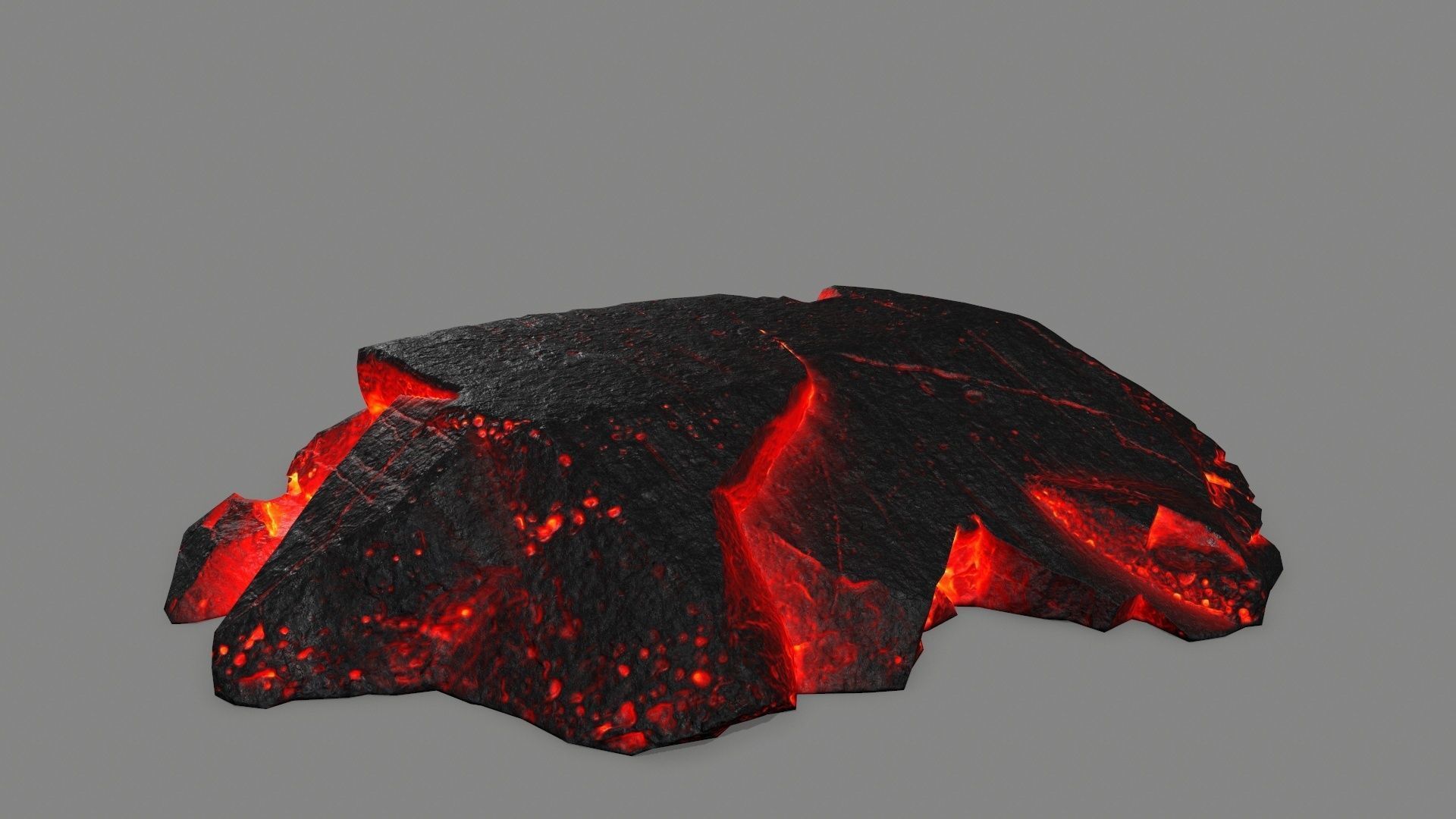 lava rock set Low-poly 3D model_10