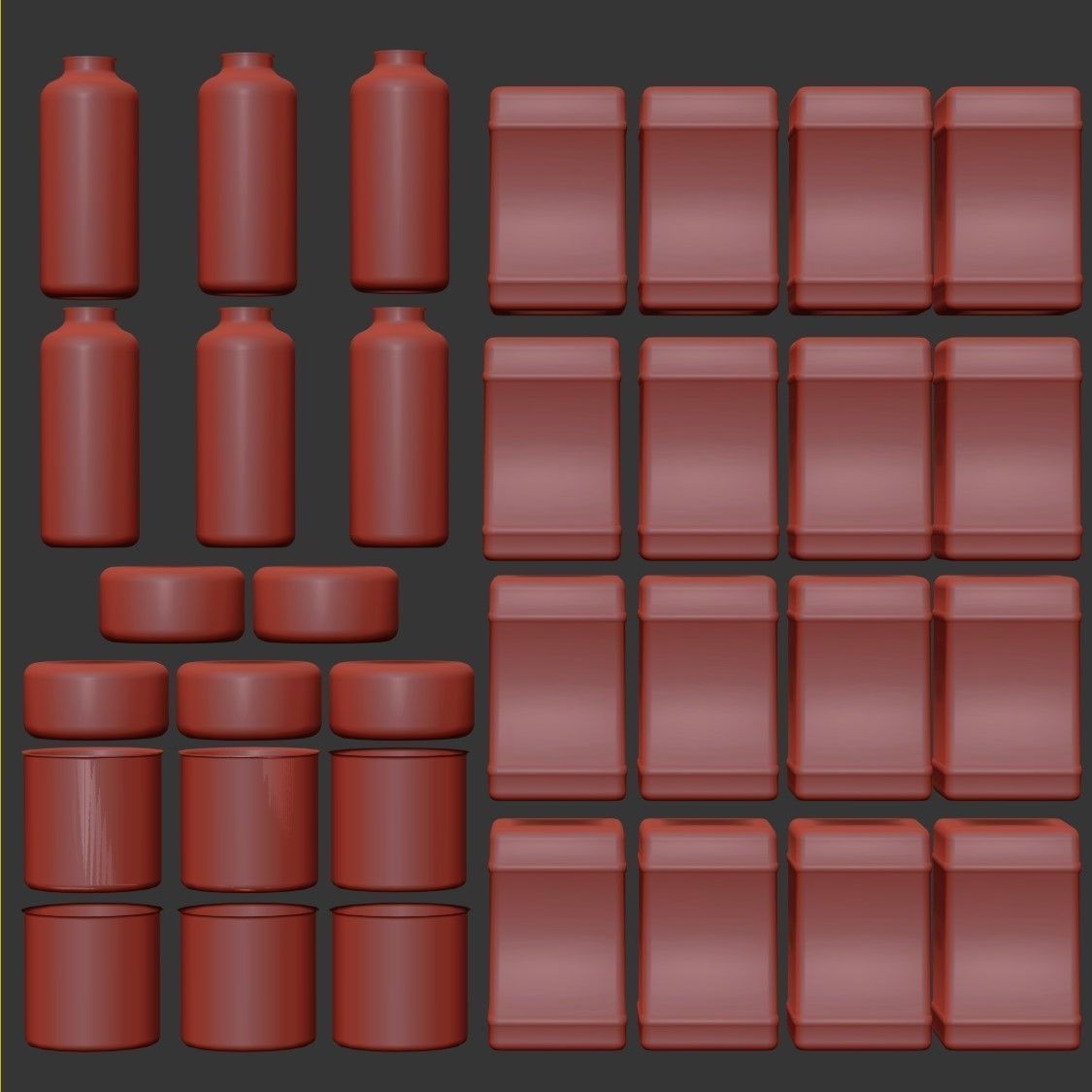 JarFiling set of plastic bottles 3D model_3