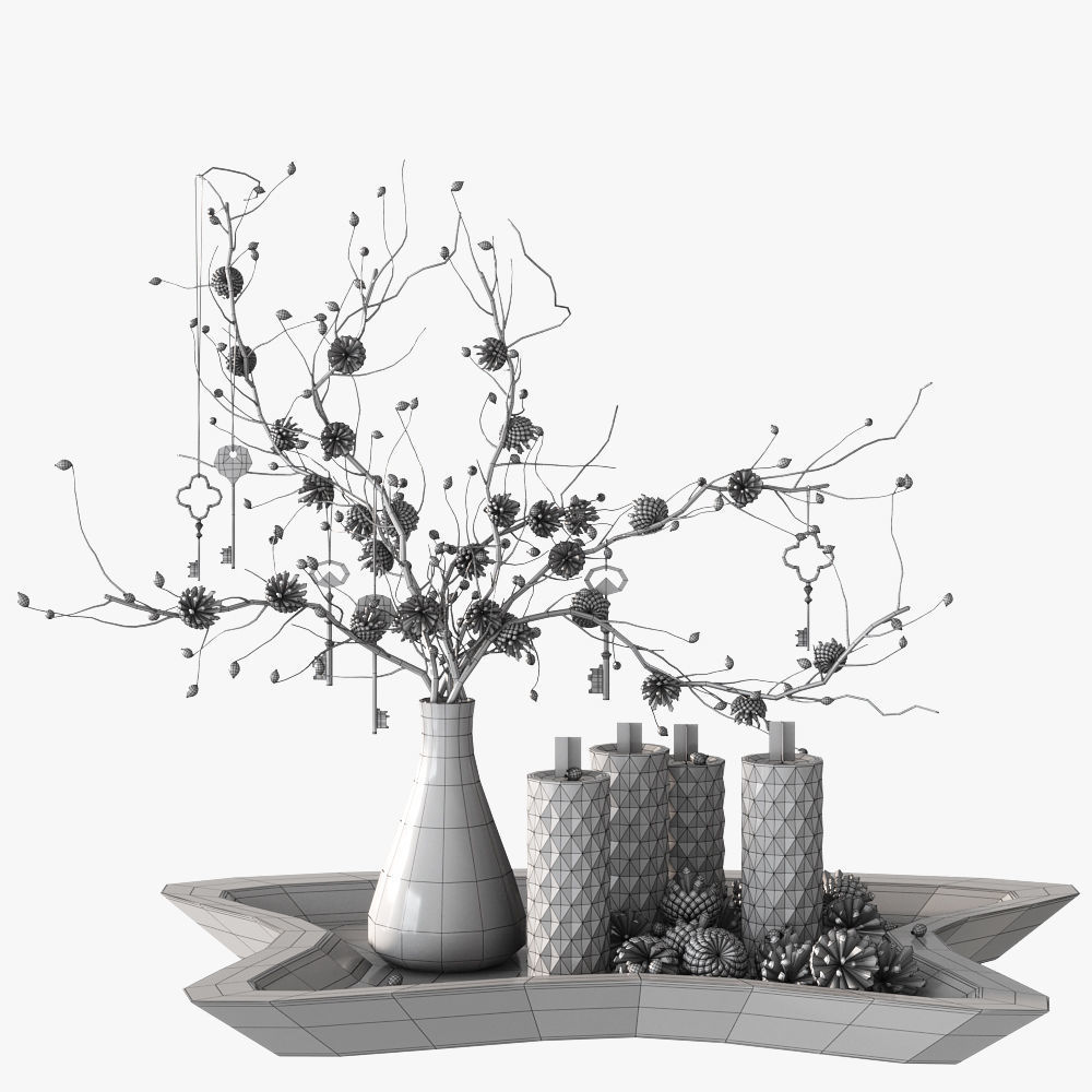 Christmas decorative set 3D model_4