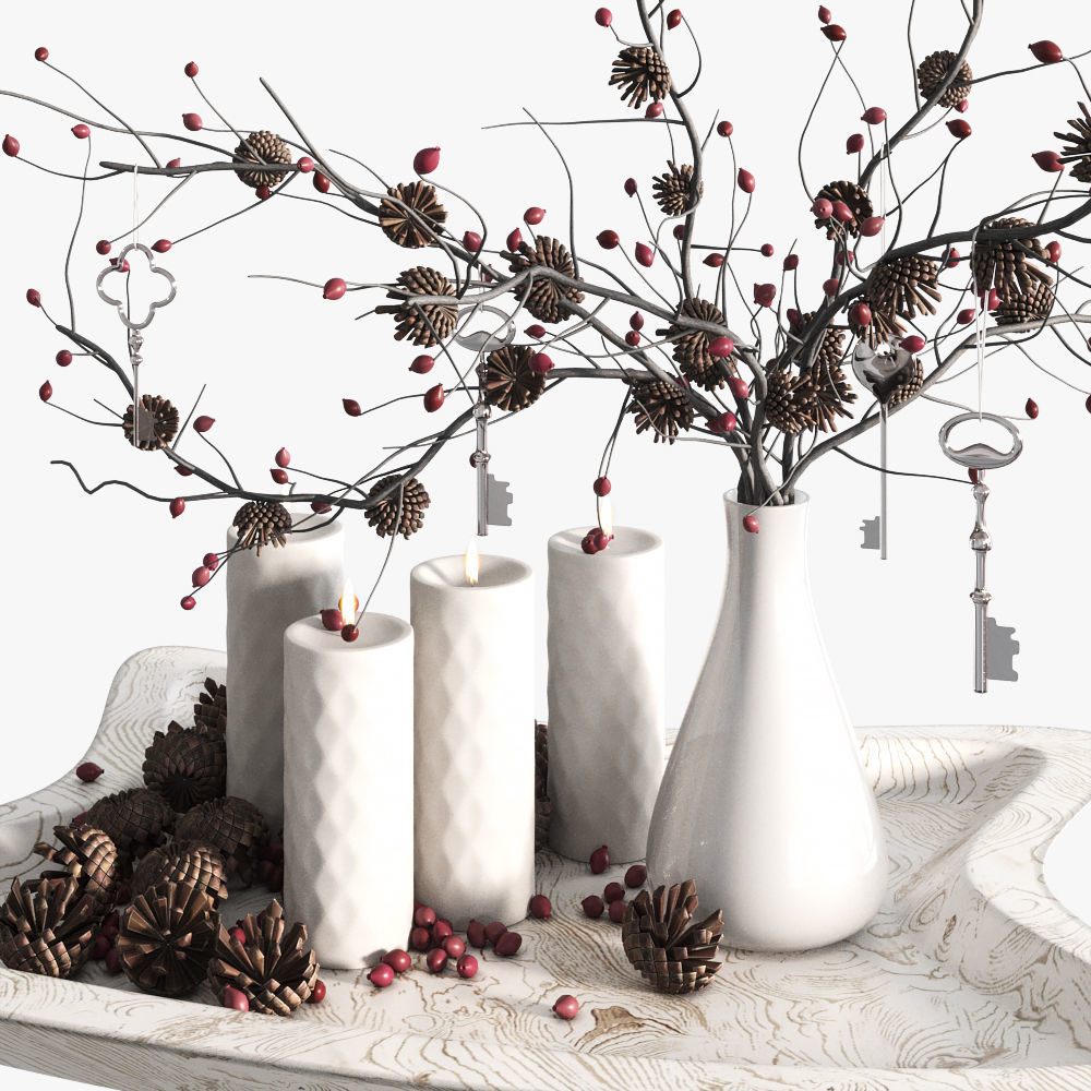 Christmas decorative set 3D model_3