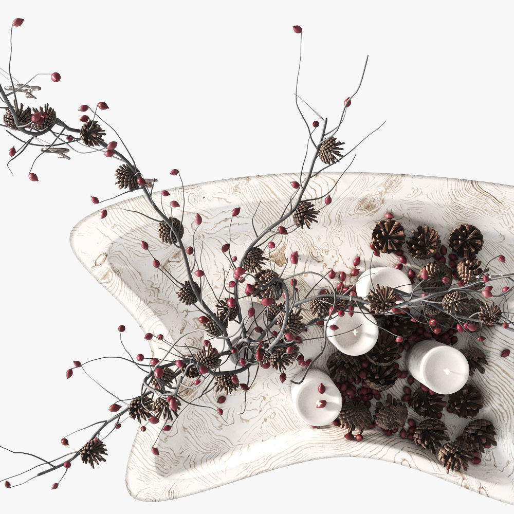 Christmas decorative set 3D model_1