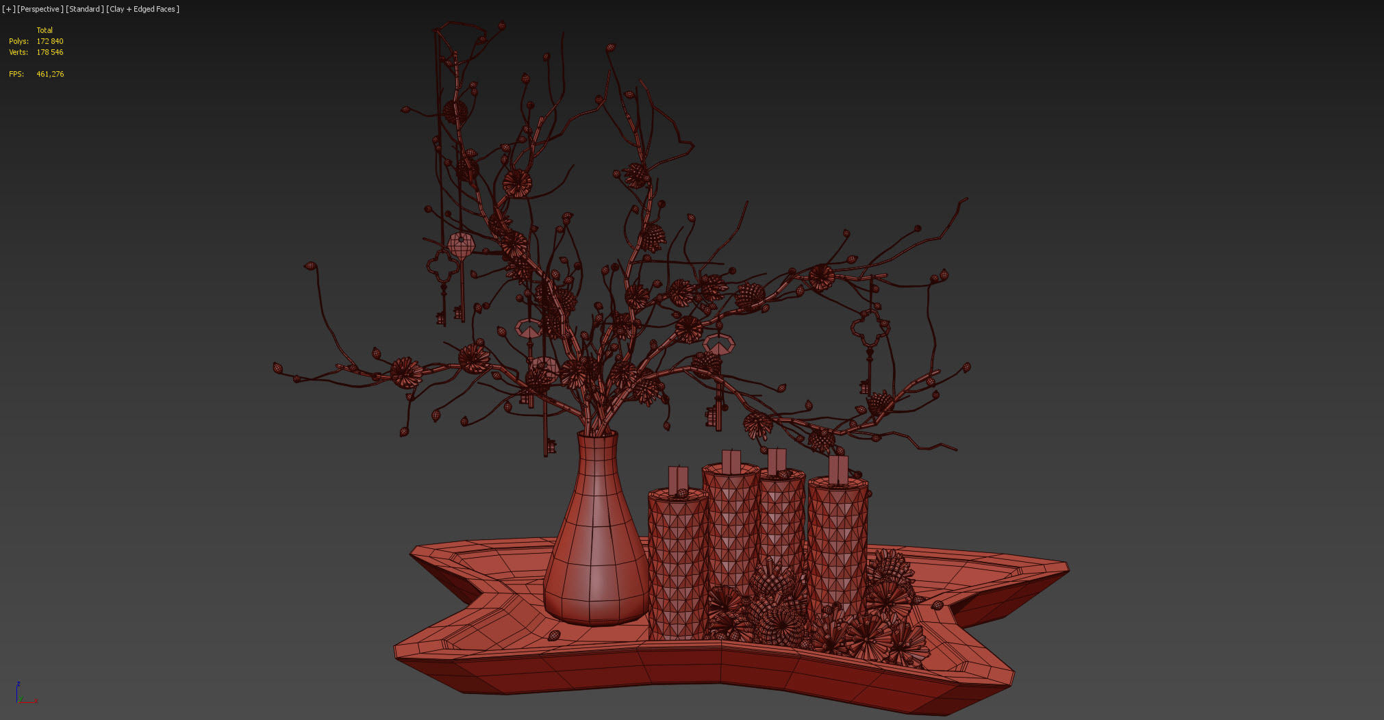 Christmas decorative set 3D model_5