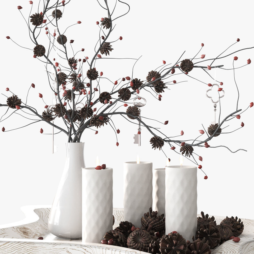 Christmas decorative set 3D model_2