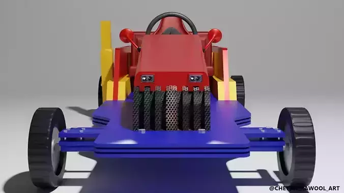 Go Kart Low-poly 3D model