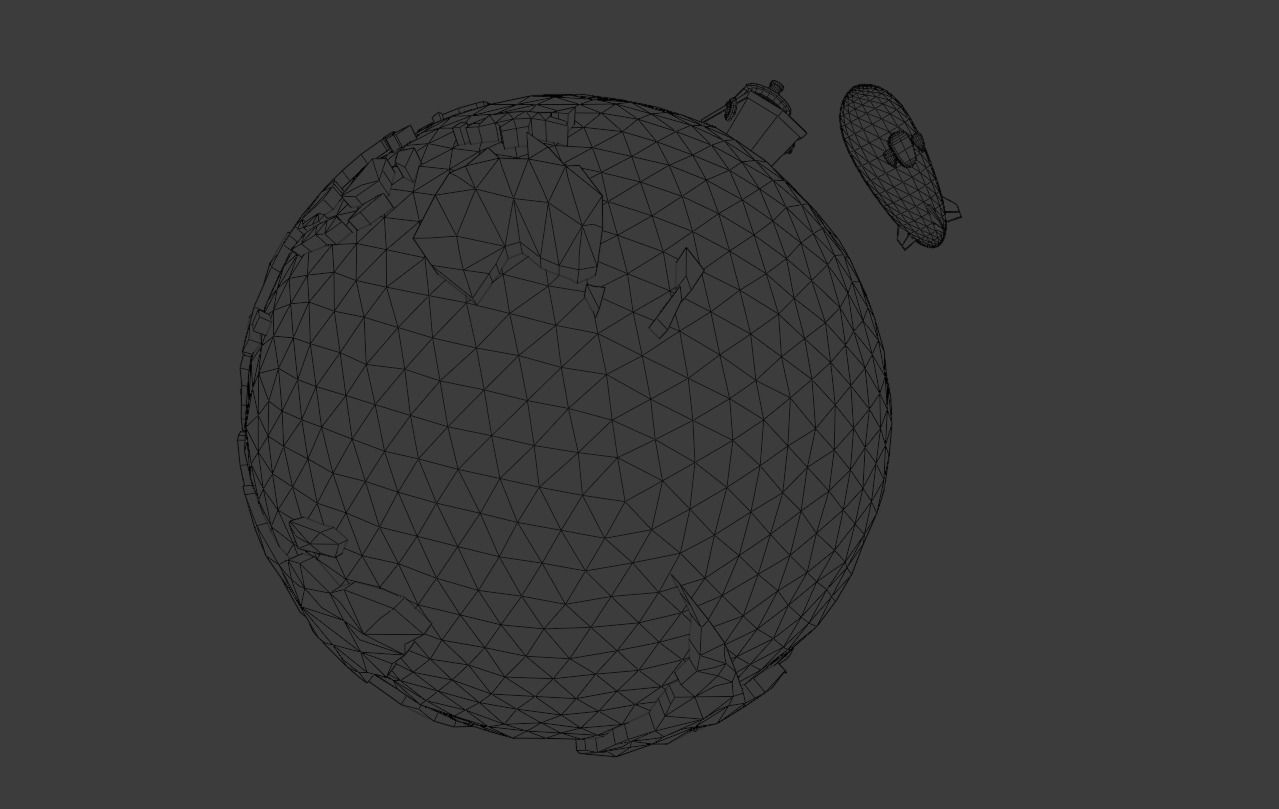Low Poly Earth Ship Airship Low-poly 3D model_11