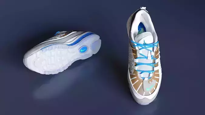Sneaker Air Max 98 On-Air NYC Low-poly 3D model